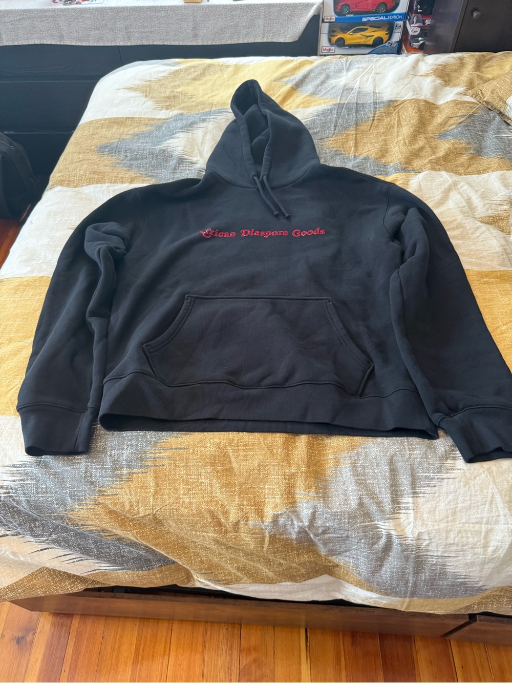 Denim Tears Rolling Stones Collab Black Fleece Hoodie Size L